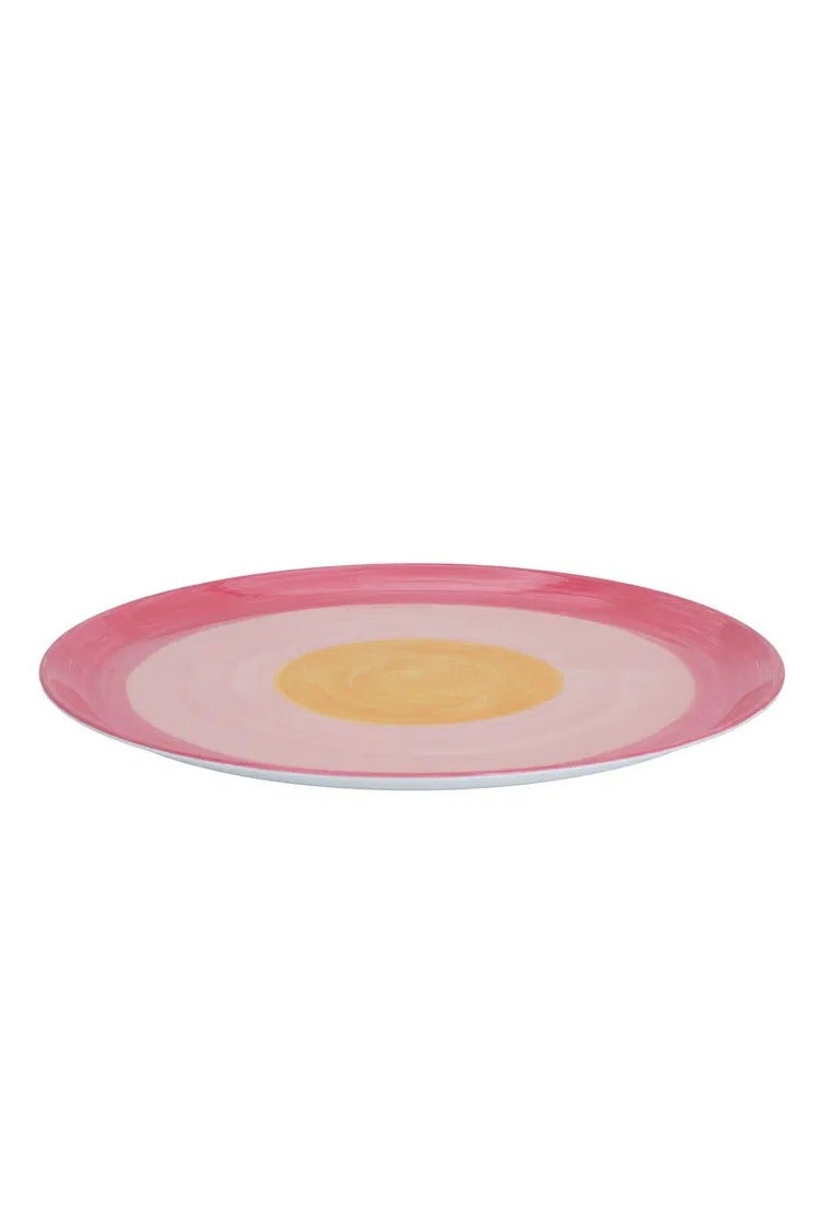 Alsaif Gallery Al Saif Gallery porcelain dessert serving dish, 2 x 45 cm, flat round - pink - Image 1