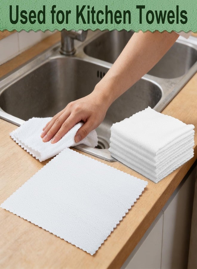 Vyndicca 50 Pack Washcloths Bulk, White Microfiber Face Towels & Hand Towels, Soft, Highly Absorbent, Multi-Purpose Wash Cloths for Bathroom, Spa, Gym, 11x12 Inch - Image 5