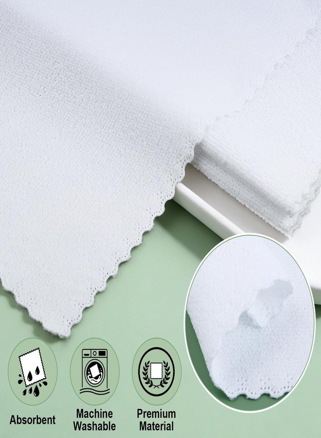 Vyndicca 50 Pack Washcloths Bulk, White Microfiber Face Towels & Hand Towels, Soft, Highly Absorbent, Multi-Purpose Wash Cloths for Bathroom, Spa, Gym, 11x12 Inch - Image 4
