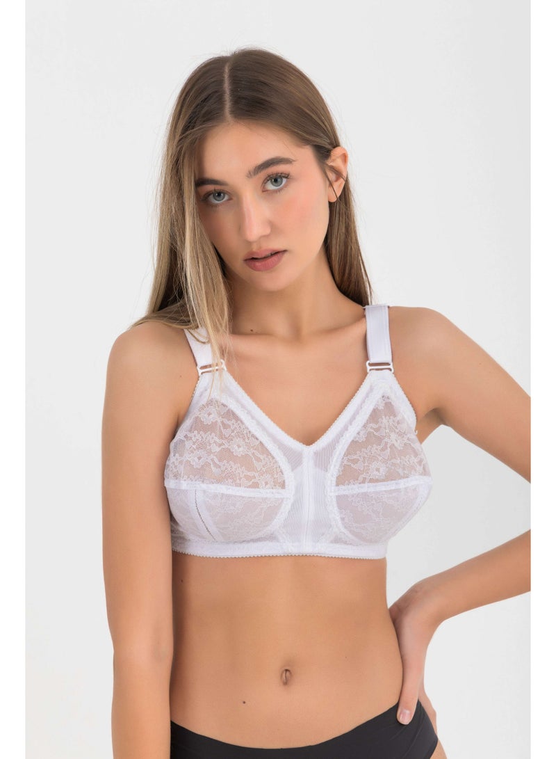 Seline Wireless Comfort Bra - White - Image 3