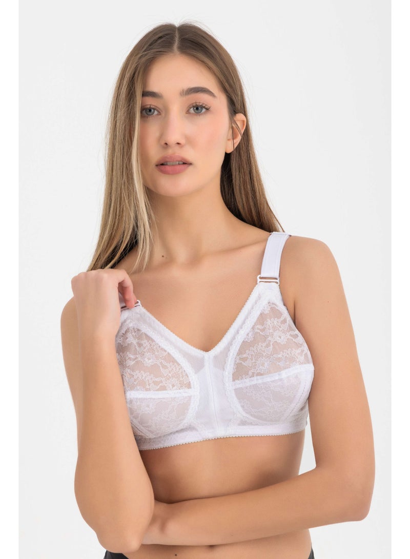 Seline Wireless Comfort Bra - White - Image 4