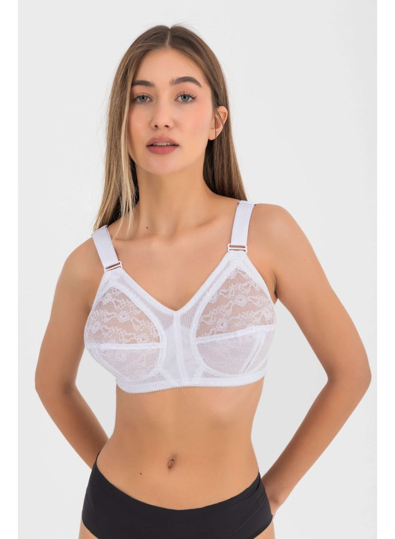 Seline Wireless Comfort Bra - White - Image 2