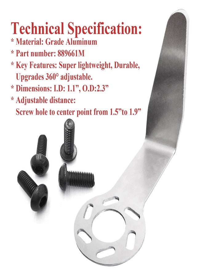 Hawmow WOUILNIA Rafter Hook 889661M for Metabo HPT Tool Hanger Compatible with Hitachi, Lightweight Aluminum, Widely Fit with Adjustable Distance from Screw Hole to Center Point 1.5”to 1.9” - Image 3