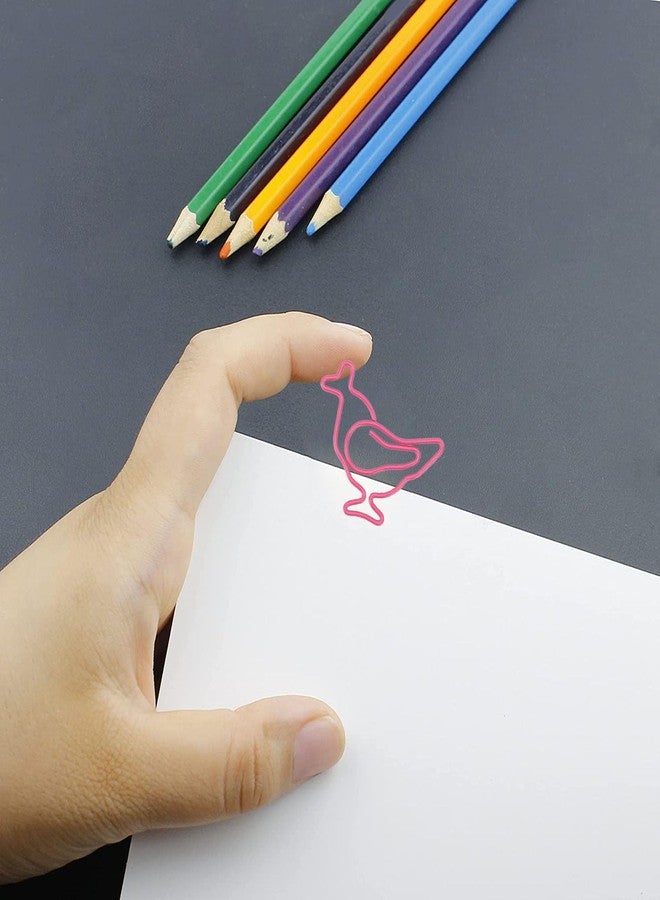 Asixxsix 100 Pcs Chick Paper Clips Animal Shaped Paper Clips, Lovely Chicken Shaped Funny Paper Clips Bookmarks Planner Clips, Office Gifts School Gifts for Women, Men, Coworkers, Teachers - Image 3