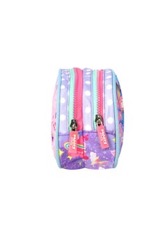 SMILY KIDDOS Smily Kiddos Compartment Pencil Pouch (Pink) Single Compartment Pouch Zipper Pencil Pouch Large Capacity Pencil Case  - Image 5
