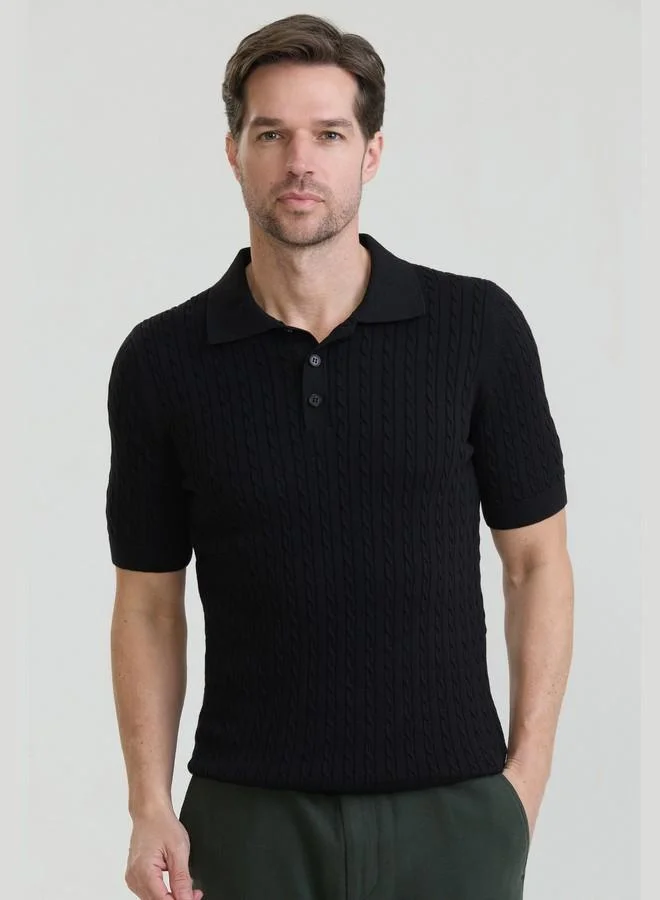 FELIX HARDY Men's 100% Cotton Knit Polo Shirt Short Sleeve