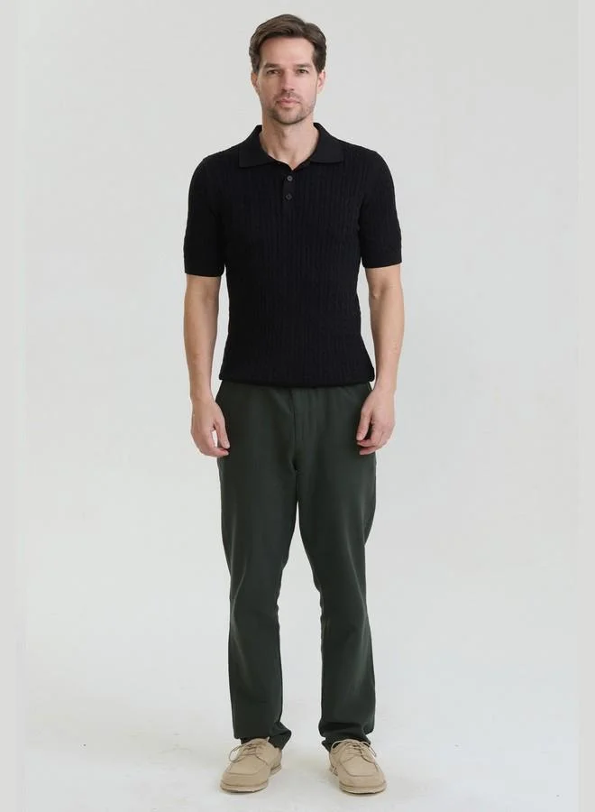 FELIX HARDY Men's 100% Cotton Knit Polo Shirt Short Sleeve