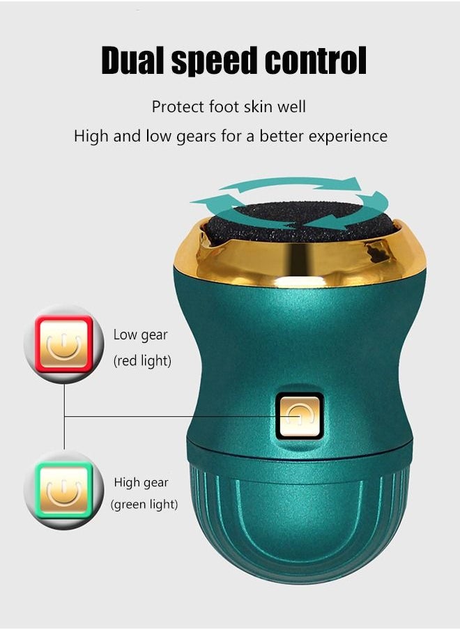 KASTWAVE - Portable Foot Grinder with Two Speed Regulation, Dust and Debris Absorption Removing Thick Callosity and Refreshing Without Leaving Traces, Green - Image 1