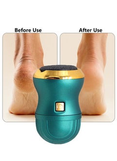 Portable Foot Grinder with Two Speed Regulation, Dust and Debris Absorption Removing Thick Callosity and Refreshing Without Leaving Traces, Green