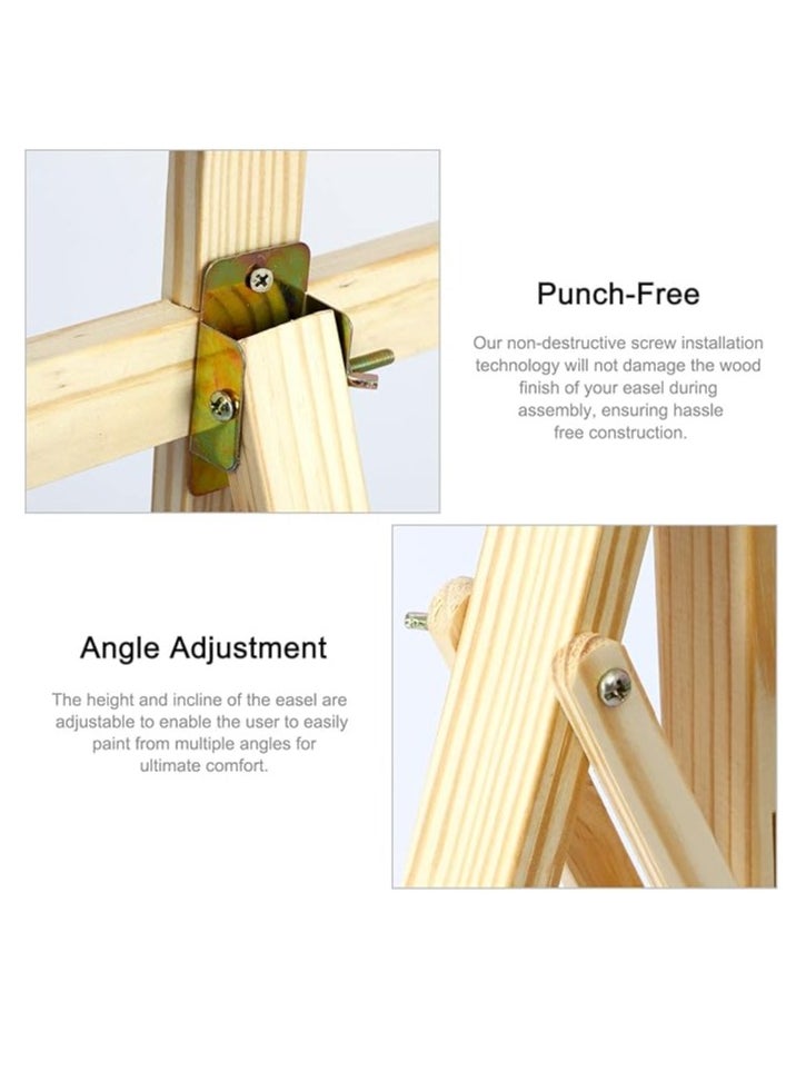 ماركة غير محددة Easel Stand 1.2M Studio Easel Adjustable Drawing Painting Holder Folding Art Stand - No:M108  - Image 5