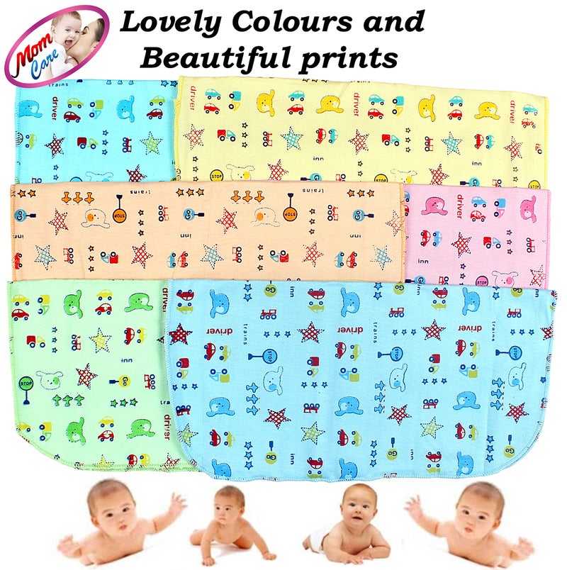 MOM CARE face Towels for Newborn Baby,wash Cloth for Babies, Extra Soft hankies,Reusable Napkins Ideal for Infants,Toddlers (Pack of 6, Multi Color, Hosiery) - Image 3