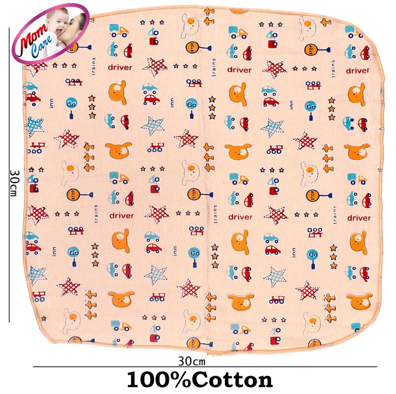 MOM CARE face Towels for Newborn Baby,wash Cloth for Babies, Extra Soft hankies,Reusable Napkins Ideal for Infants,Toddlers (Pack of 6, Multi Color, Hosiery) - Image 5