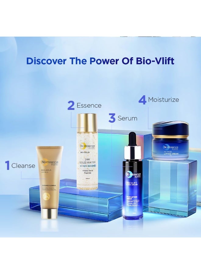 Bio Essence Bio-essence Bio-Vlift Face Lifting Serum (30ml) | Firming, Tightening, Lifting, Serum with Ceramide, Hyaluronic Acid, Niacinamide and Peptides | For all skin types - Image 4