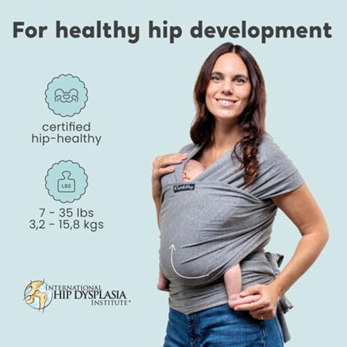 Cuddle Bug CuddleBug Baby Wrap - Hands-Free Baby Carrier Wrap - Soft & Stretchy Baby Wraps Carrier - Newborn to Toddler 7-35 lbs - One-Size-Fits-All - Hip-Healthy (Navy) - Image 3