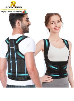 Rock Pow Back Brace and Posture Corrector for Women and Men Back Straightener Posture Corrector Scoliosis and Hunchback Correction Back Pain Spine Corrector Support Adjustable Posture Trainer  - Image 1