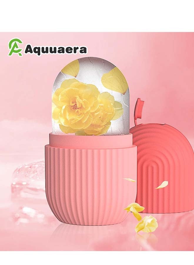 KHAJUL Unique Shell Shape Ice Roller For Face, Beauty Facial Massage, Glow Cube For Face（Pink）  - Image 4