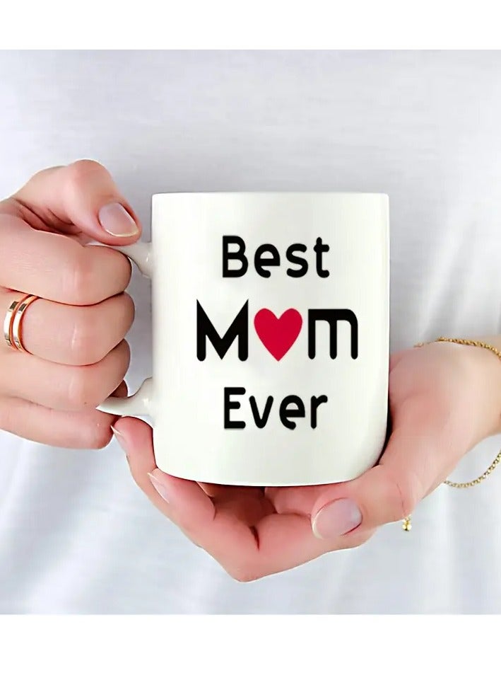 RYN Best Mom Ever" 11oz Ceramic Coffee Mug - Perfect Gift for Mother's Day, Birthdays & Holidays - Insulated, Reusable, Dishwasher Safe whitee - Image 1