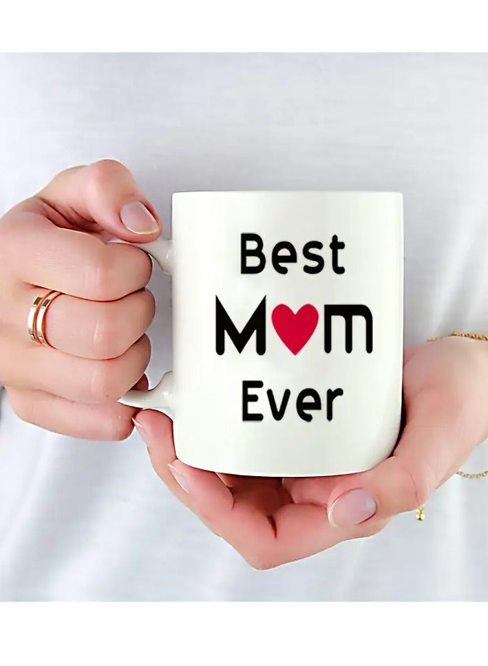 RYN Best Mom Ever" 11oz Ceramic Coffee Mug - Perfect Gift for Mother's Day, Birthdays & Holidays - Insulated, Reusable, Dishwasher Safe whitee - Image 3