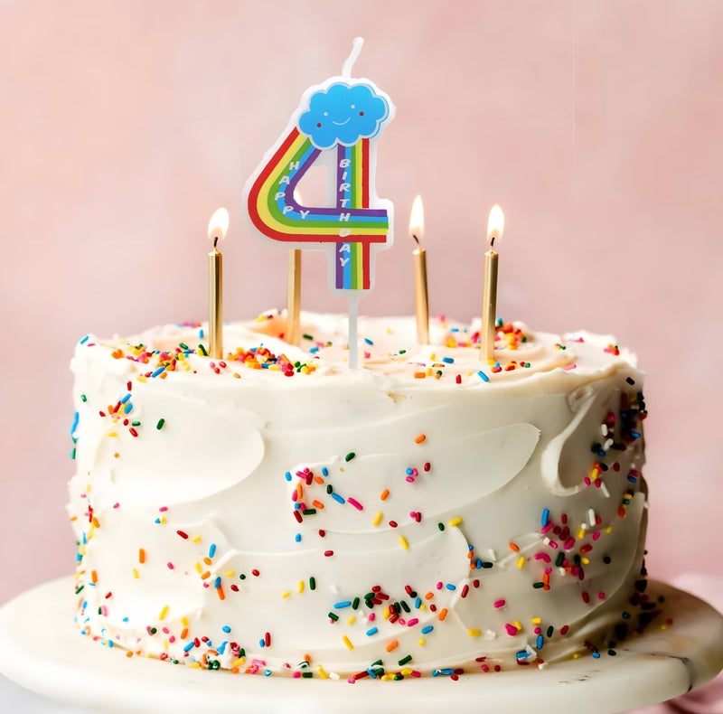 Juzfun Birthday Candles for Kids Number 2 Unicorn Cake Topper Decoration Second Wedding Anniversary Size - Height 5 CM x Width 3 CM - Image 3