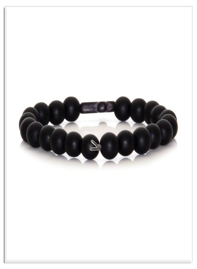 Xusamss Fashion Cross Bracelet 8MM Matte Agate Bead Elastic Bracelet - Image 4