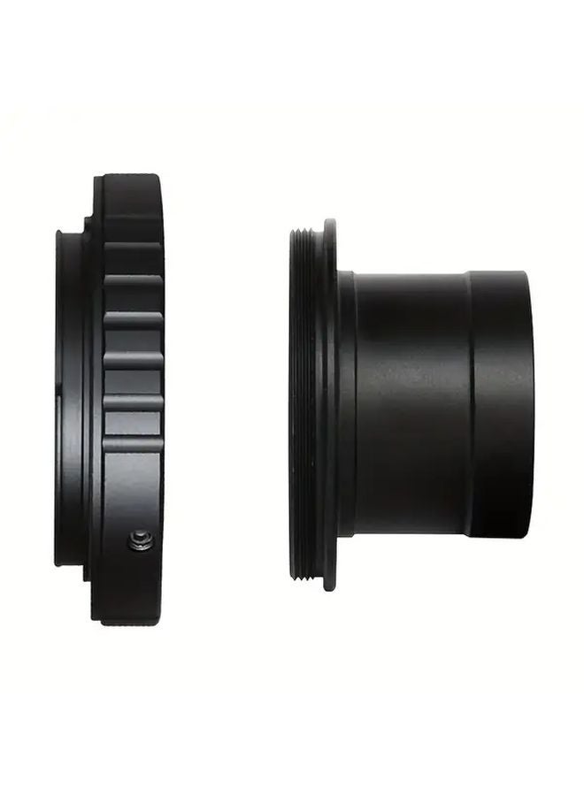 2in1 Om Telescope Adapter 1.25 Inch Metal SLR Camera Conversion Ring Black Rubber Grip - Image 3