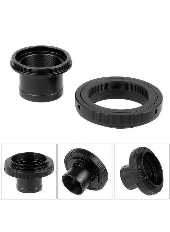 2in1 Om Telescope Adapter 1.25 Inch Metal SLR Camera Conversion Ring Black Rubber Grip - Image 5