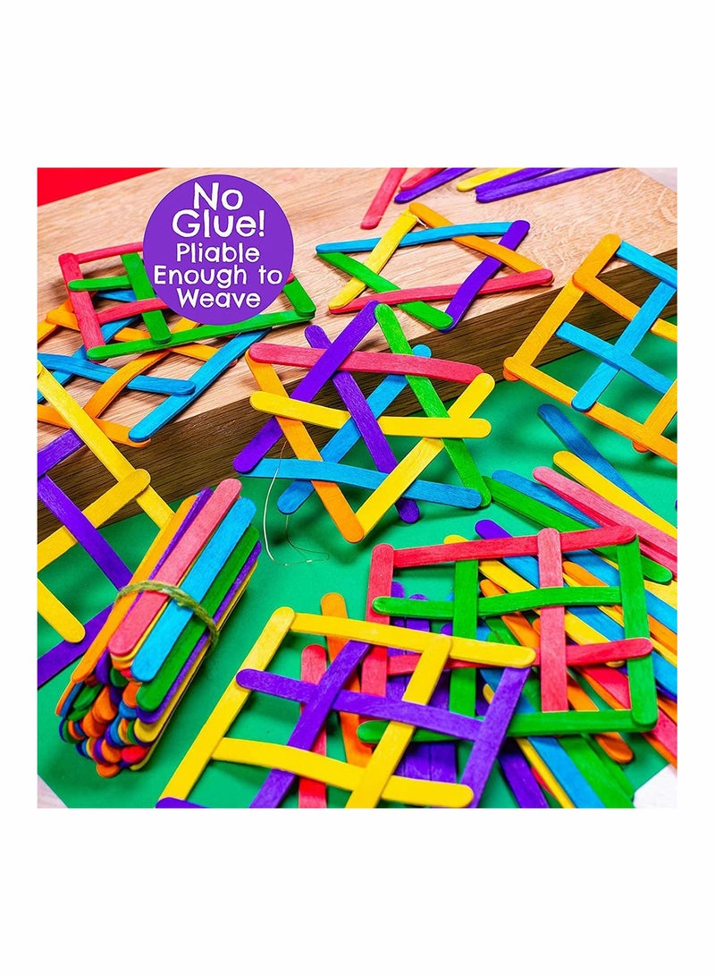 SOLARAE 100-Piece Wooden Ice Cream Popsicle Stick Colored 150x18x1.6mm - Image 5