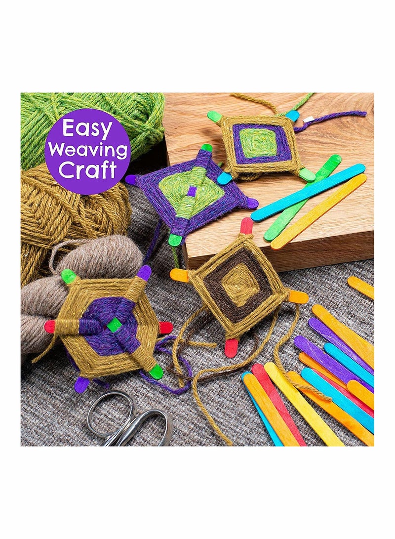 SOLARAE 100-Piece Wooden Ice Cream Popsicle Stick Colored 150x18x1.6mm - Image 4