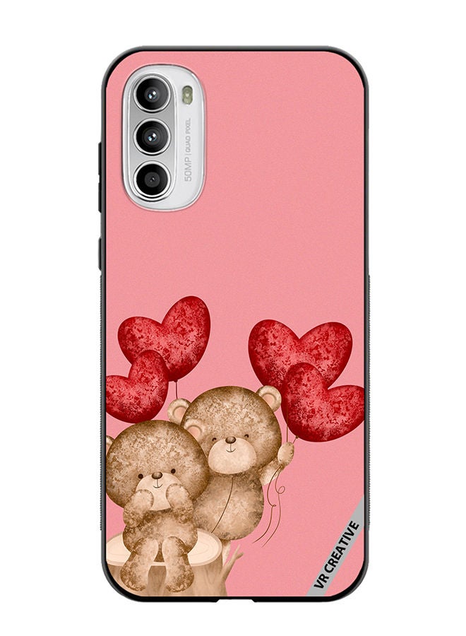 VR CREATIVE Protective Case Cover For Motorola Moto G82 Bear Love Design Multicolour - Image 1