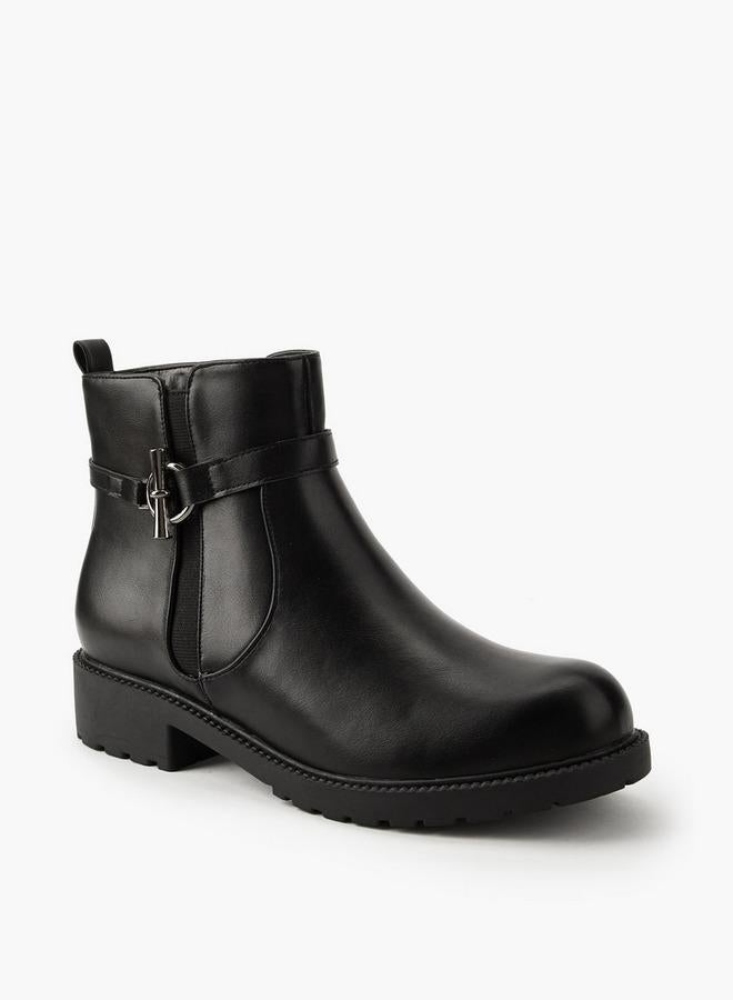 Flora Bella By Shoexpress Women Buckle Detail Ankle Boots - Image 2