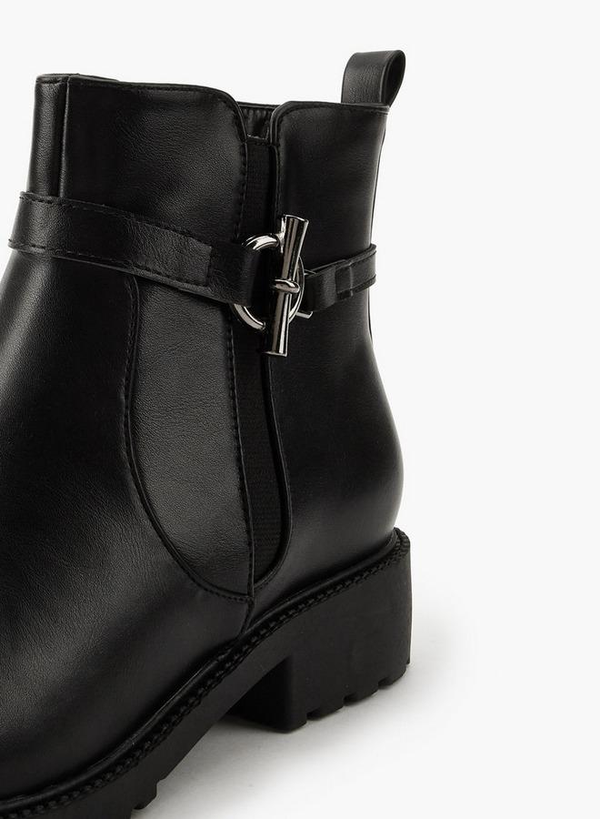Flora Bella By Shoexpress Women Buckle Detail Ankle Boots - Image 4