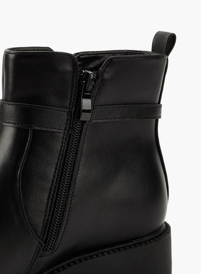 Flora Bella By Shoexpress Women Buckle Detail Ankle Boots - Image 5