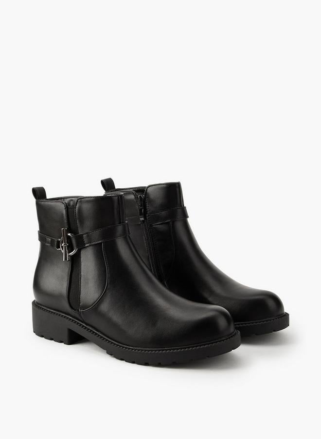 Flora Bella By Shoexpress Women Buckle Detail Ankle Boots - Image 3