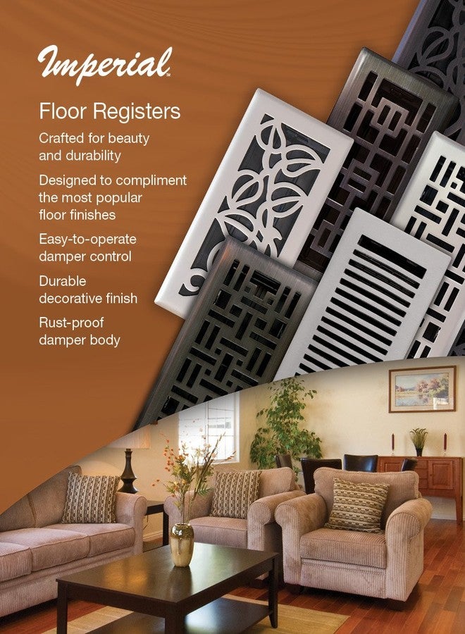 Imperial 2-1/4" x 12" Louvered Floor Register, White, RG0179 - Image 3