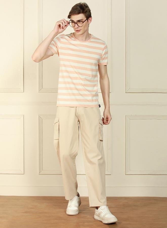Dennis Lingo Regular Fit Peach Cotton T-Shirt – Comfortable and Stylish  - Image 5