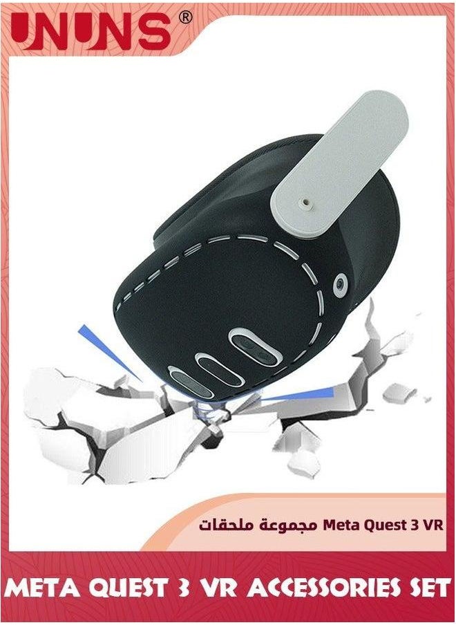 2-In-1 Accessoris Set For VR Headset Quest 3/2,Adjustable Head Strap And Shell Protective Cover,Comfort Accessories Bundle,Replacement Cover Oculus 3/2
