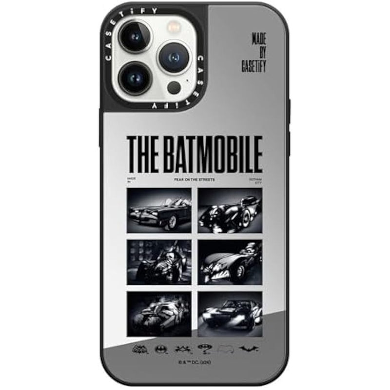 Casetify Mirror iPhone 13 Pro Max Case 【Batman Co-lab / 4.9ft Drop Protection/Compatible with Magsafe】 - The Bmobile - Silver on Silver - Image 1