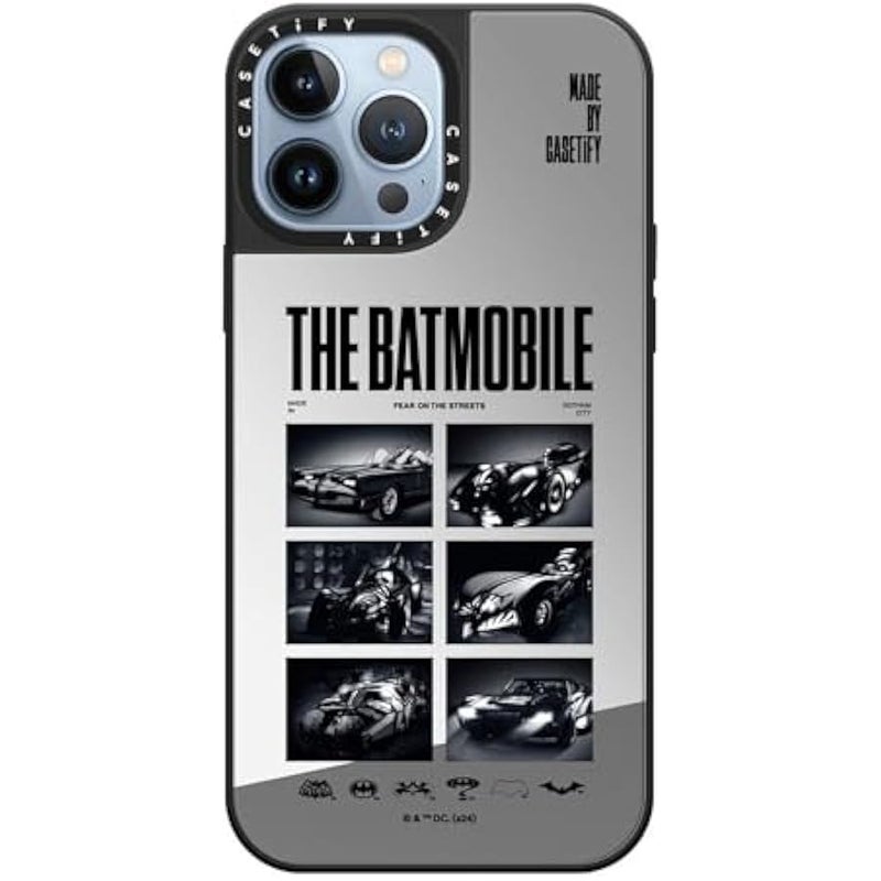 Casetify Mirror iPhone 13 Pro Max Case 【Batman Co-lab / 4.9ft Drop Protection/Compatible with Magsafe】 - The Bmobile - Silver on Silver - Image 2