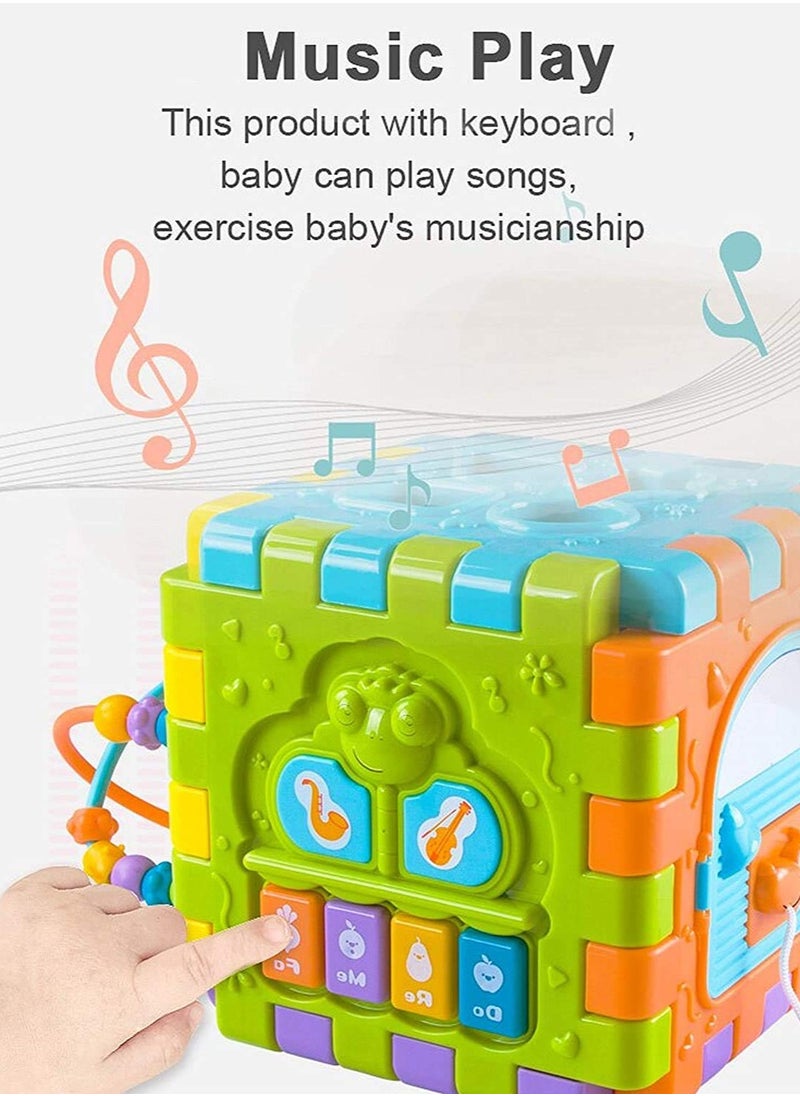 ELIKLIV - Baby Block Set, Baby Activity House Cubic Block Play Center, Children Educational Activity House Toys Gift for 18+ Month - Image 1