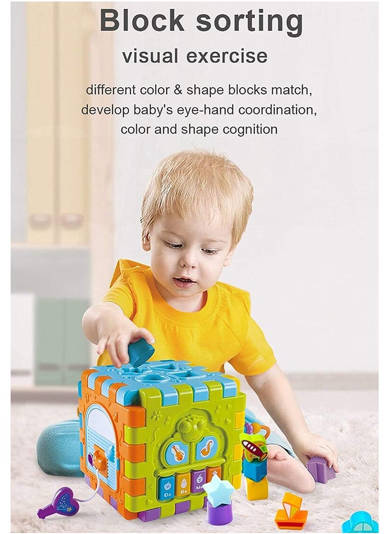 ELIKLIV - Baby Block Set, Baby Activity House Cubic Block Play Center, Children Educational Activity House Toys Gift for 18+ Month - Image 1