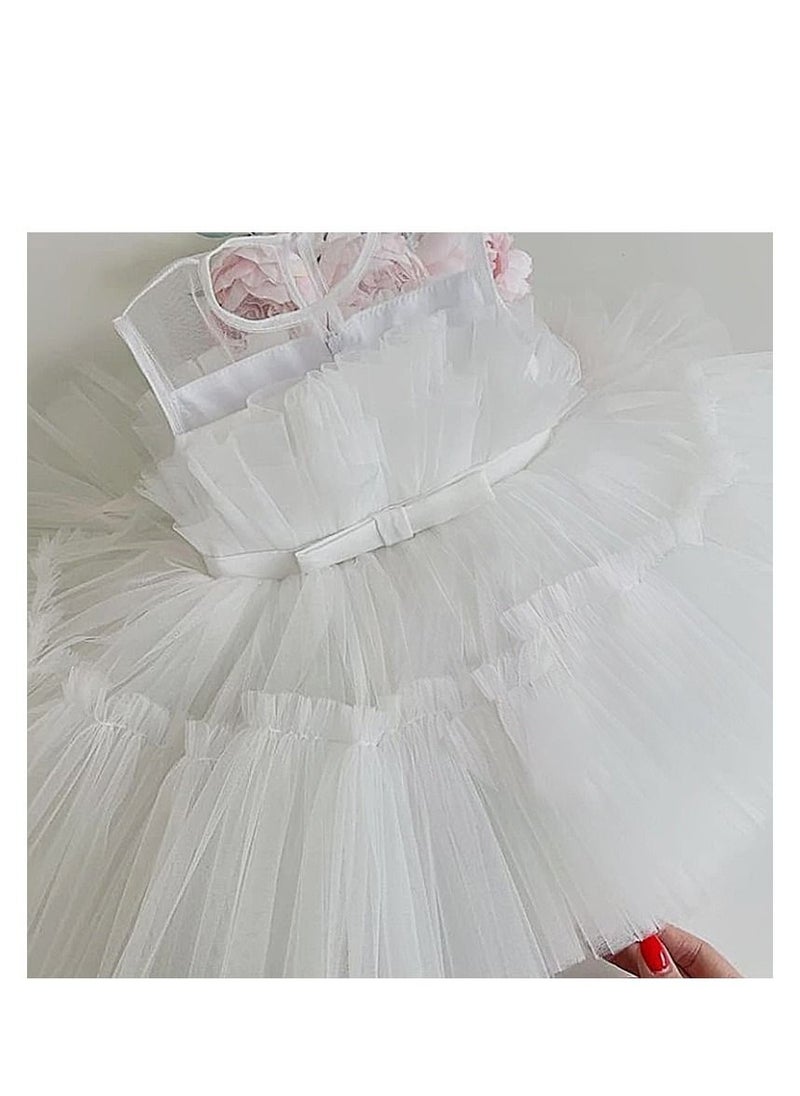 Loquat Fashionable Cute Girls Dresses White 