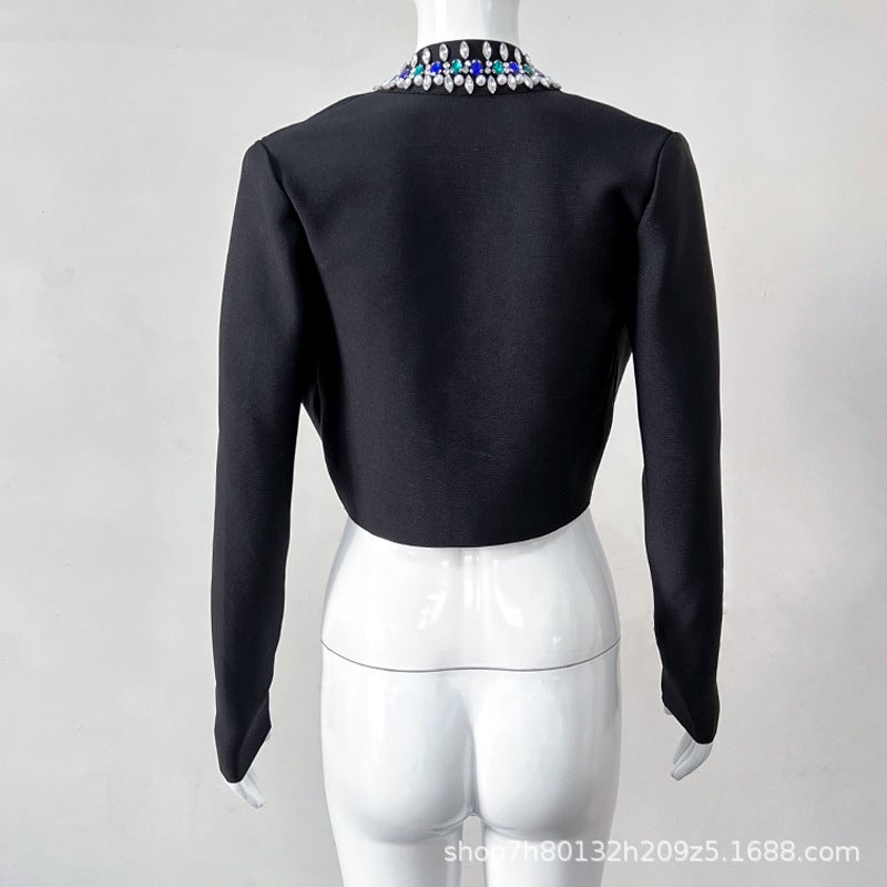 New Products Heavy Industry Sewing Bead Jacket Bandage Dress Evening Clothes Bandage Dresses - Image 4