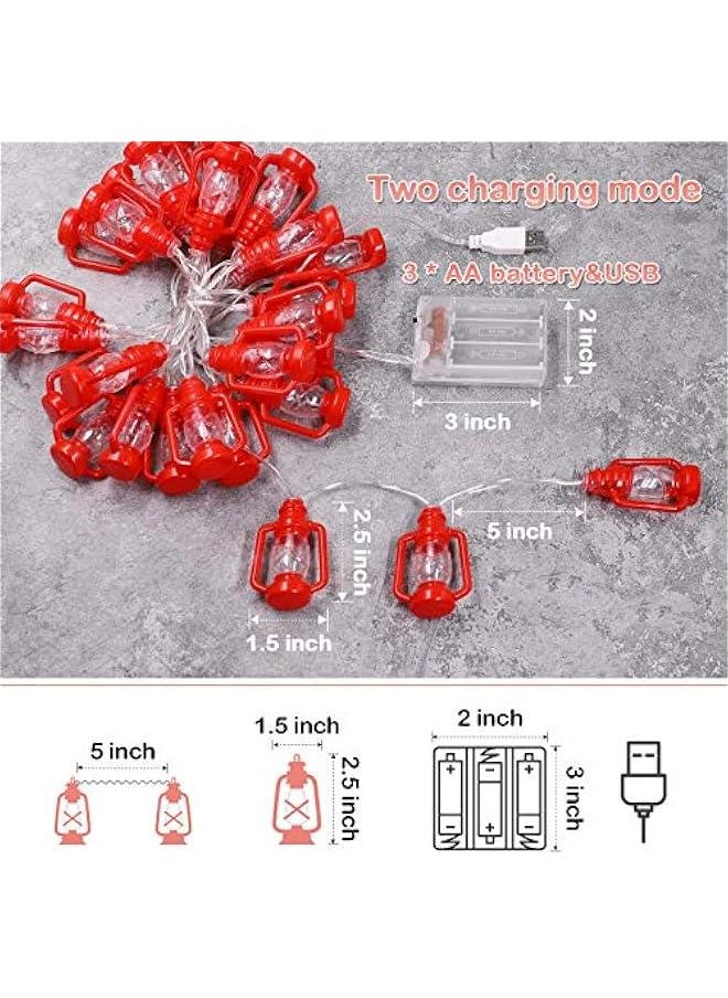 Arabest 20 Warm White Light LED Mini Kerosene Lamp Lantern String Lights for Indoor Outdoor Patio Garden Holiday Home Ramadan Wedding Party  Tree New Year Decorations.  - Image 5
