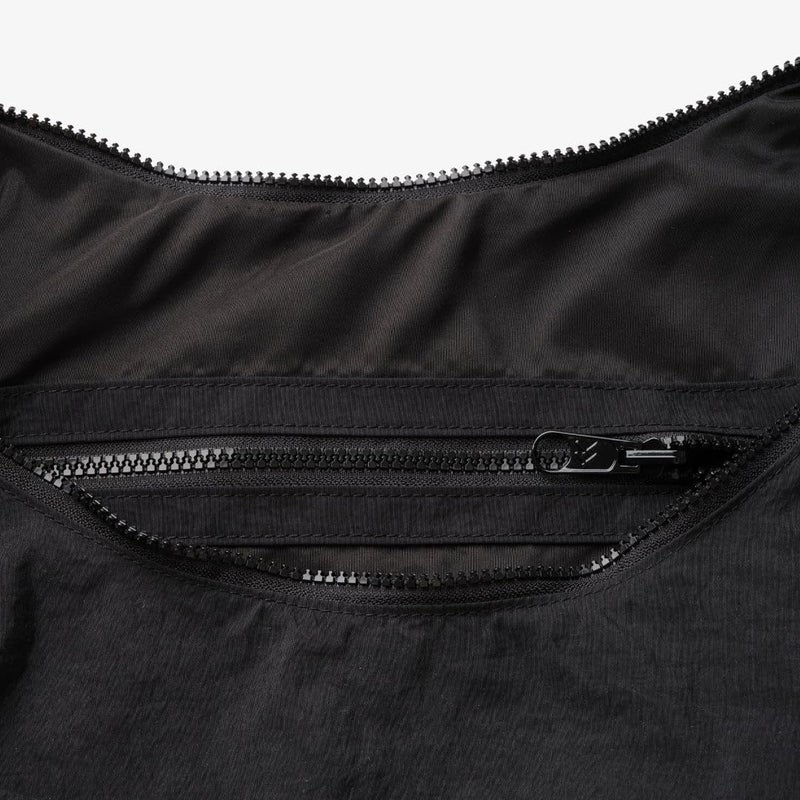 Thread Wallets Mini Slouchy Bag for Women - Crescent Sling Purse with Adjustable Strap & Zip Pocket, Unstructured & Foldable (Black) - Image 4