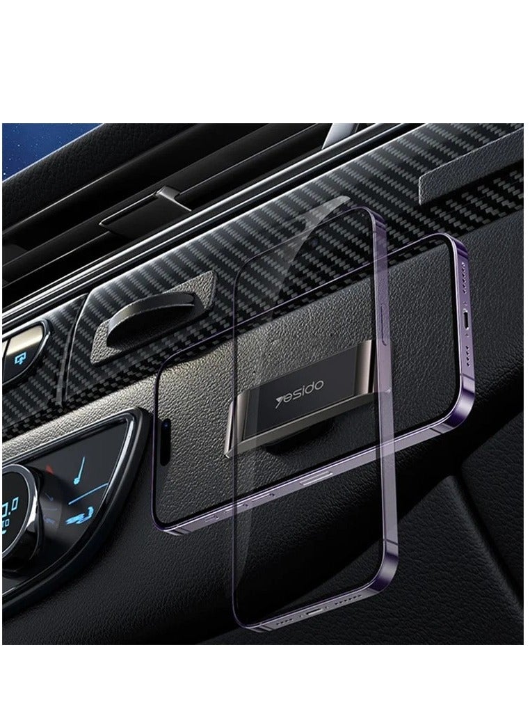 YESIDO C151 Magnetic Car Phone Holder Stand Adhesive Zinc Alloy Cellphone Bracket - Image 3