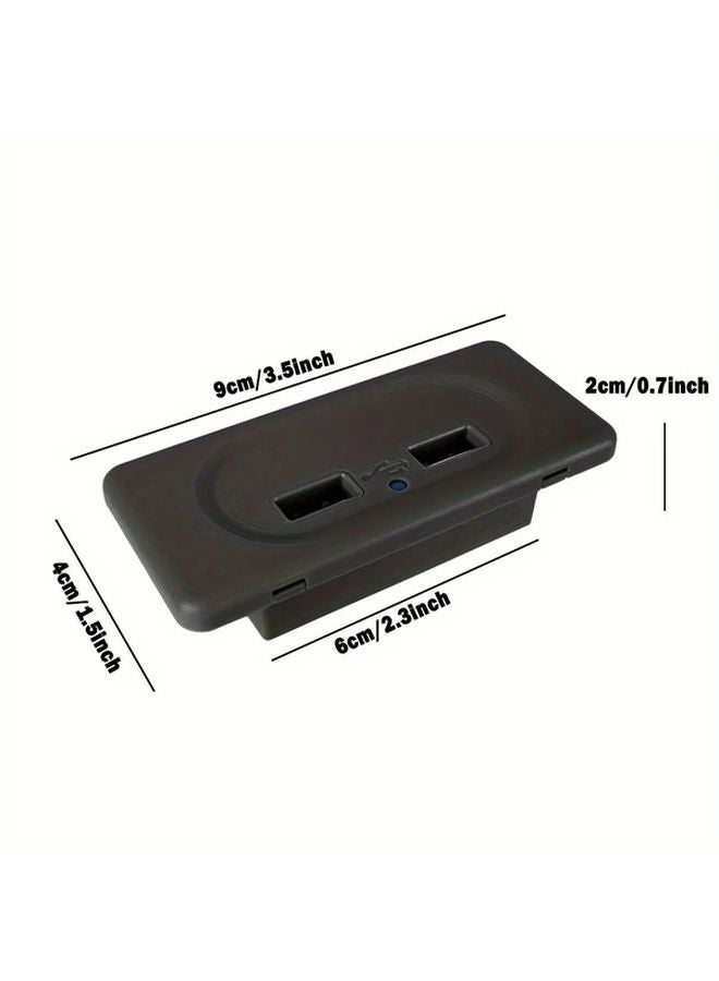 Dual USB Fast Charger Socket 12V 3 1A Black Power Outlet Panel For Car Motorcycle RV - Image 3