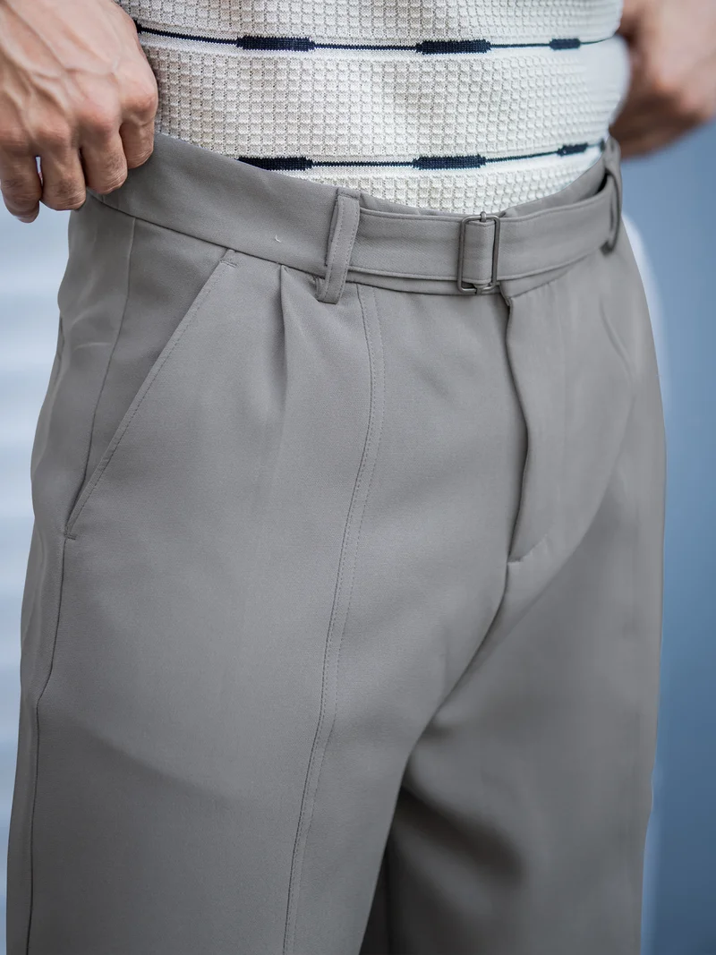 مانياك بنطلون رجالي مانياك قماش منسوج أخضر سادة