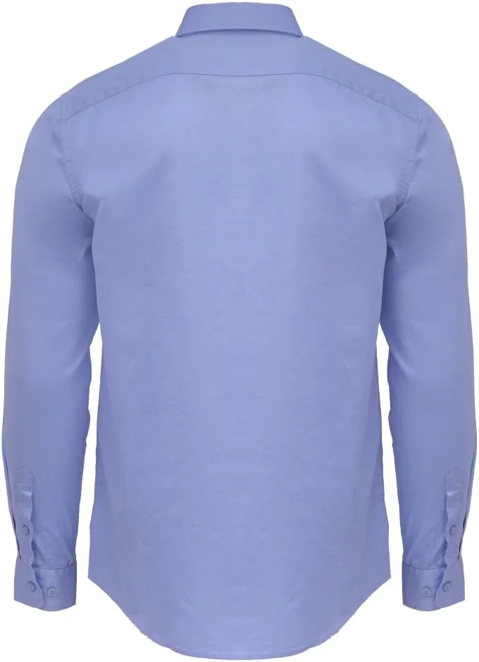 سيدرو Cedro Men's Light Blue Cotton Long Sleeve Shirt