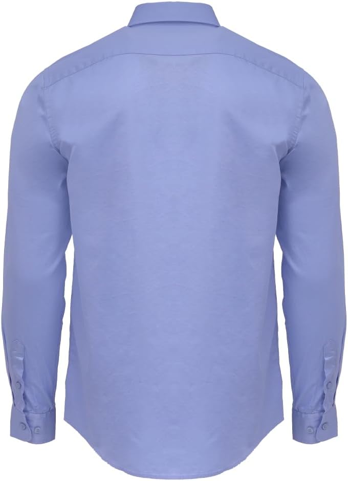 CEDRO قميص قطني أزرق فاتح بأكمام طويلة للرجال من سيدرو - Image 2