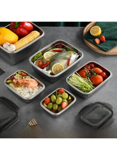 Generic Factory Direct 304 Stainless Steel Fresh-keeping Box Refrigerator Sealed Box Storage Box Fruit And Vegetable Pickle Bucket Lunch Box-Specifications:Rectangular 2800ml  - Image 4